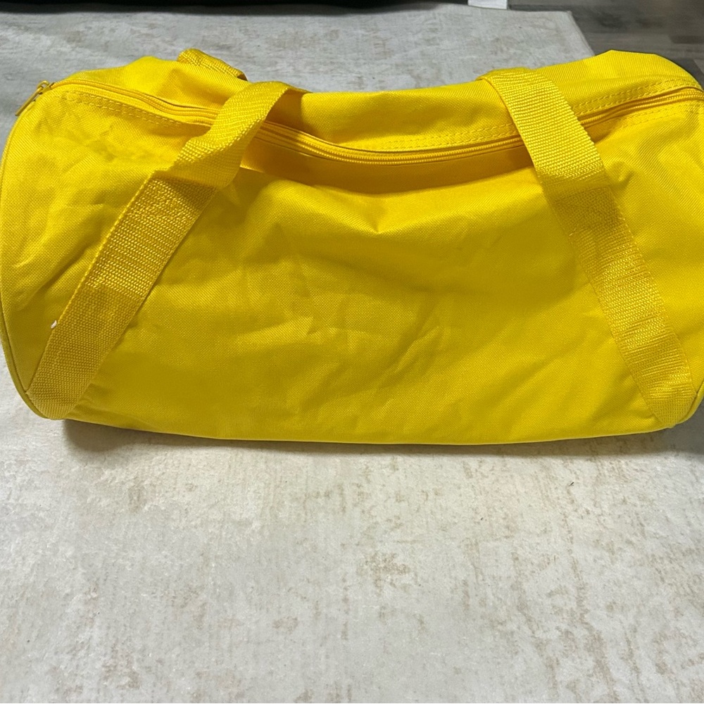 Bright Yellow Canvas Duffle Bag